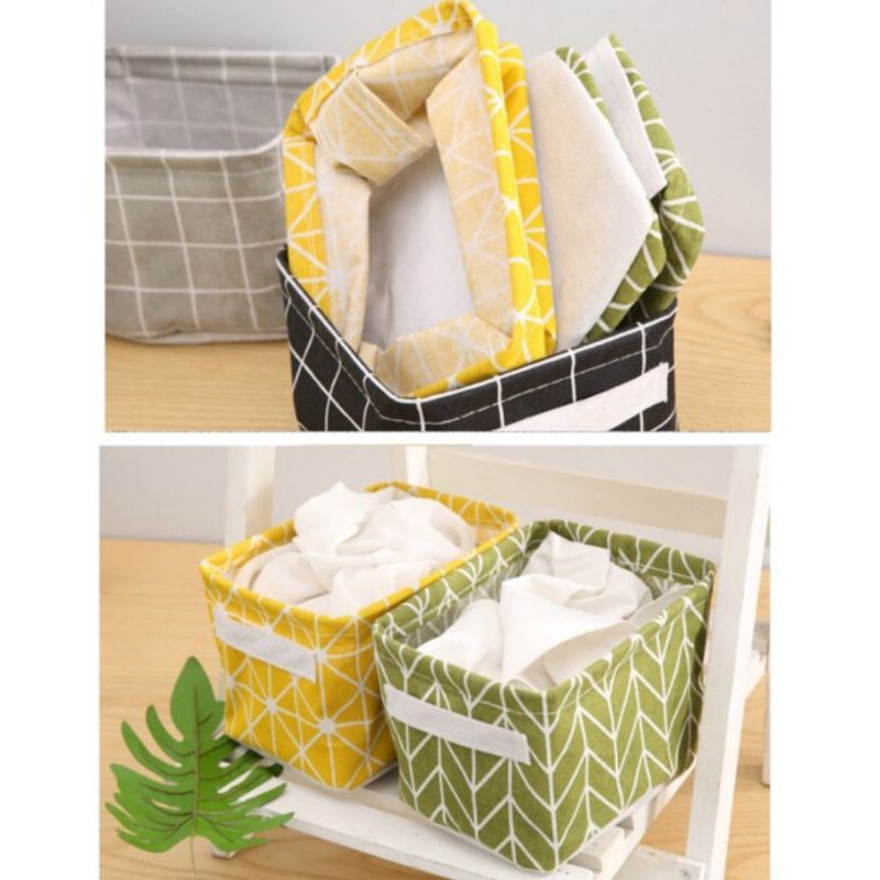 Giỏ vải đựng đồ cá nhân vải Canvas dày chống thấm nước.