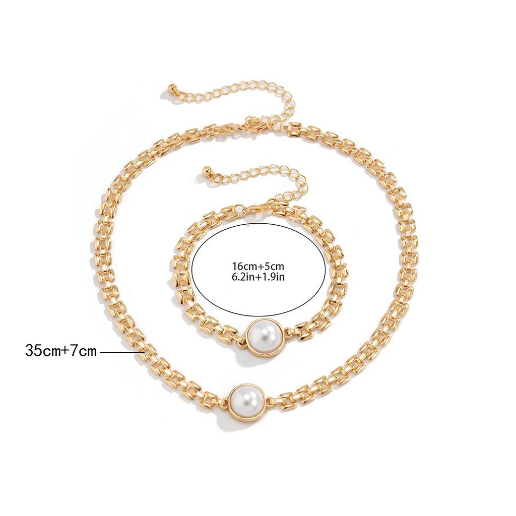 AROMA Vòng Cổ Choker Đính Ngọc Trai Phong Cách Baroque Hàn Quốc Dành Cho Nữ