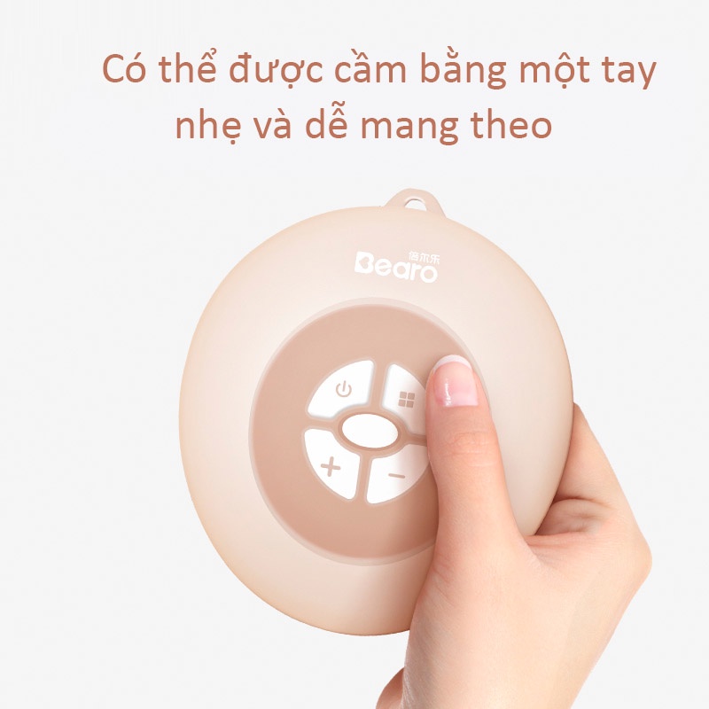 Máy hút sữa điện Real Bearo sạc USB, máy massage khác nhau, chất liệu Silicone an toàn y tế