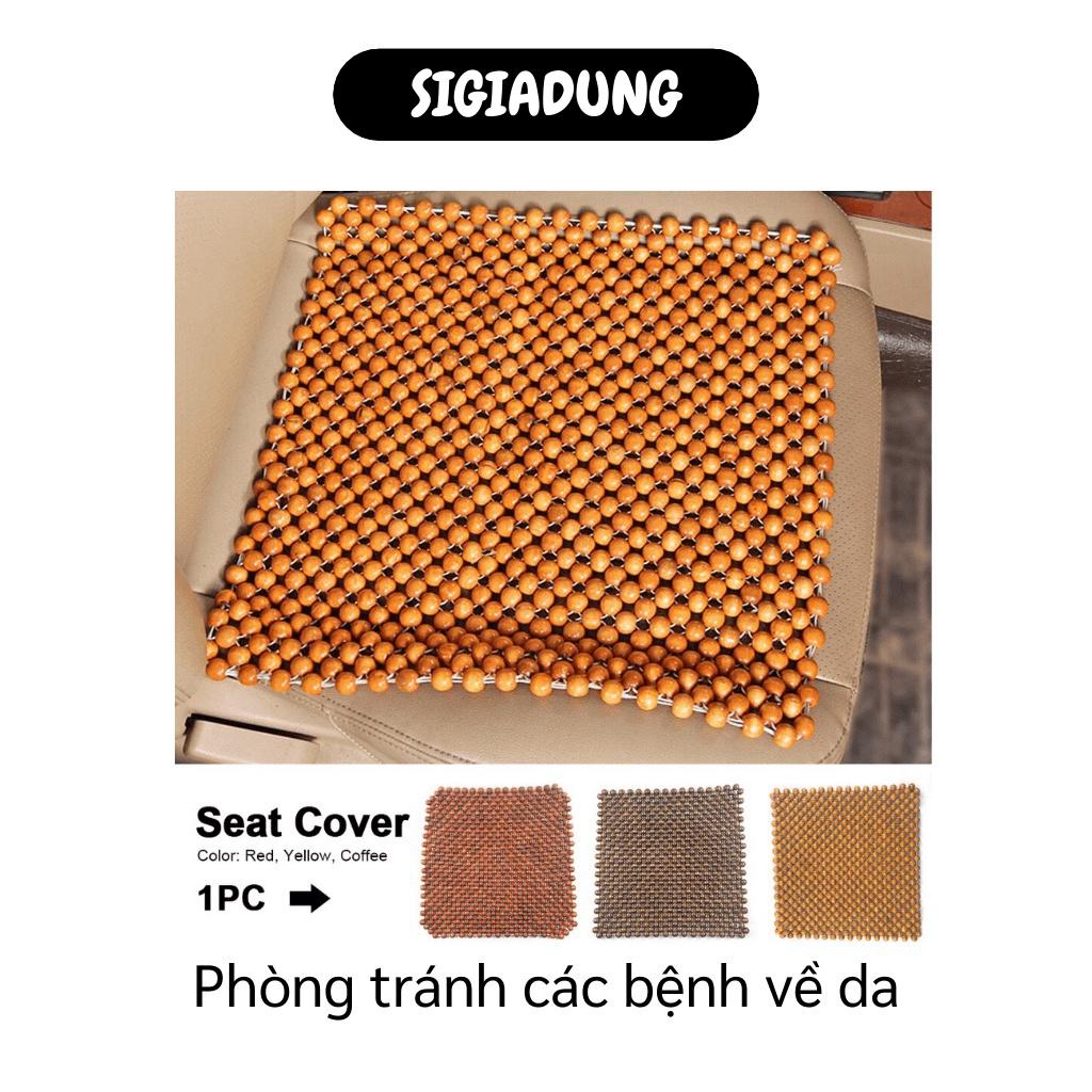 [SGD] Miếng Đệm Lót Ghế - Miếng Lót Ghế Xe Hơi Có Hạt Gỗ, Chống Nóngg, Massage Cao Cấp 45cm 7464