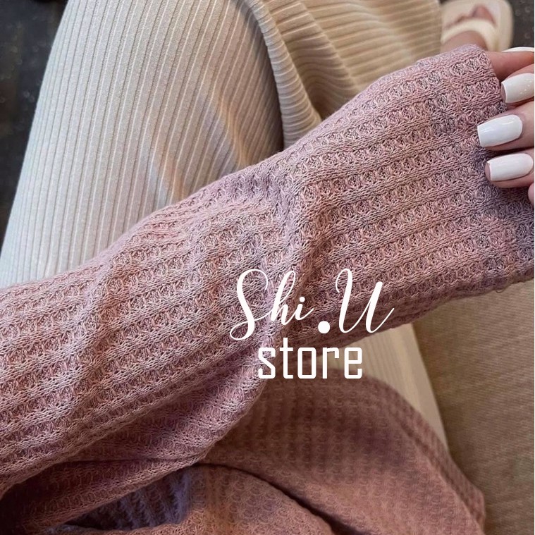 Áo Thun Gân Tay Dài Nữ Cổ U Chất Xốp Hàn Quốc Áo Dài Tay Vintage Dáng Rộng Ulzzang | BigBuy360 - bigbuy360.vn