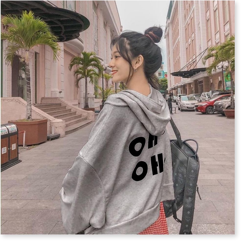 Áo hoodie,áo khoác hoodie nỉ nam nữ chất thun nỉ mềm mịn from rộng OHOH ( có khóa kéo)