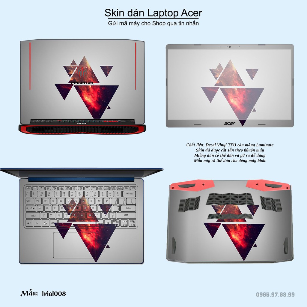 Skin dán Laptop Acer in hình Đa giác _nhiều mẫu 2 (inbox mã máy cho Shop)