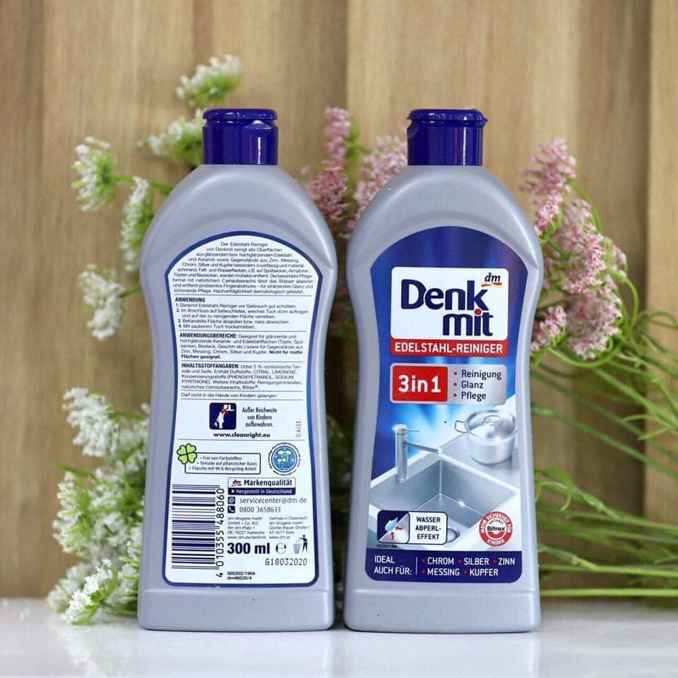 CHAI TẨY DENKMIT 3 in1 300ml - TẨY KIM LOẠI - Hàng nội địa Đức