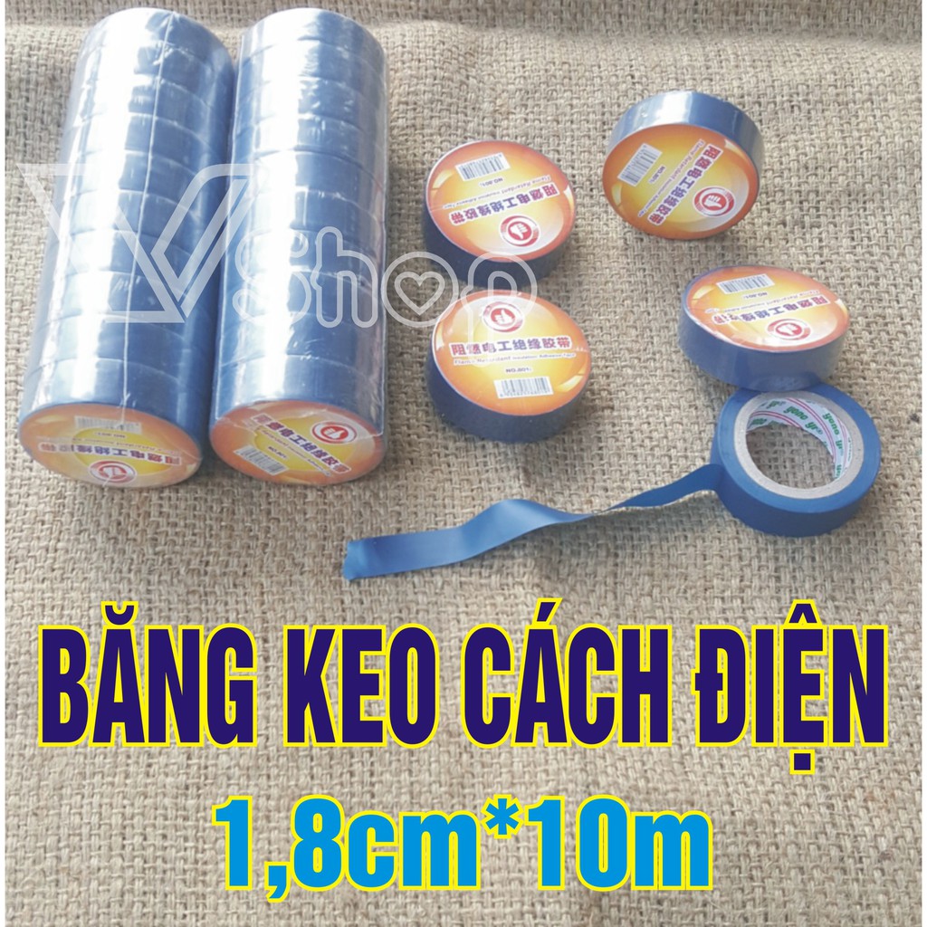 Băng keo thợ điện, băng dính cách điện. gói, 10 cuộn