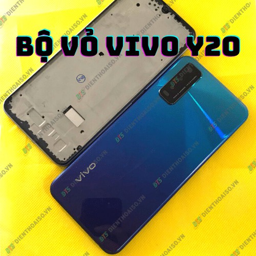 Bộ vỏ Vivo Y20 Trắng và Xanh