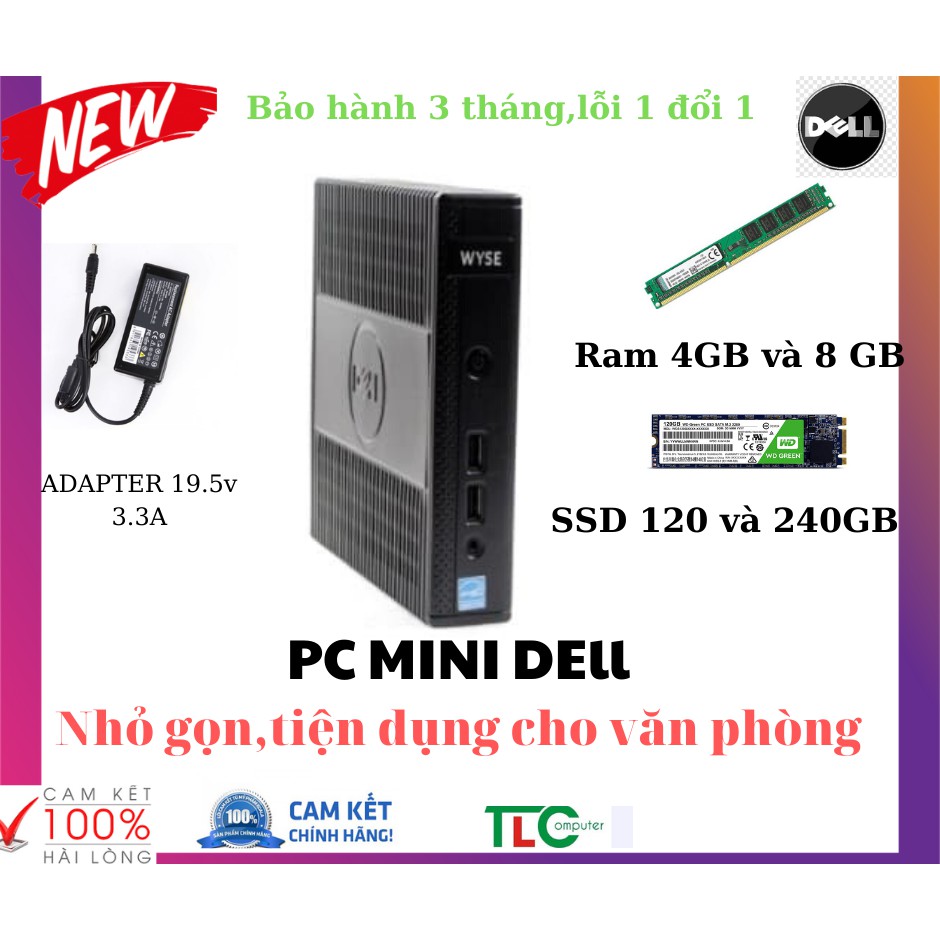 NEW]Case máy tính pc mini Dell D5020 RAM 4GB và 8G,SSD 120GB-Cây mini Gamming Cực khỏe chơi game văn phòng giải trí