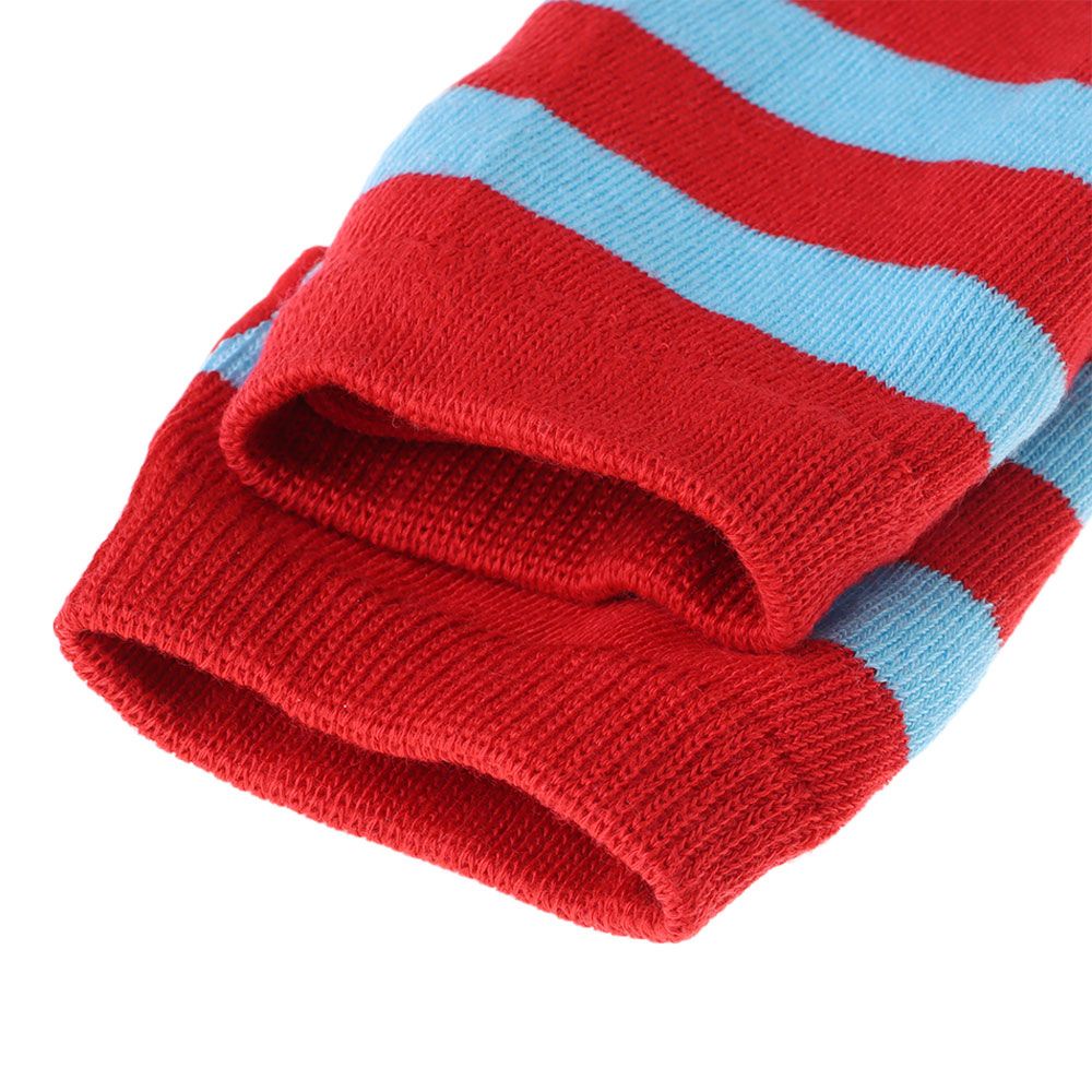 Bao Tay Cotton Dệt Kim Hở Ngón Họa Tiết Kẻ Sọc Cho Nữ Mihan1