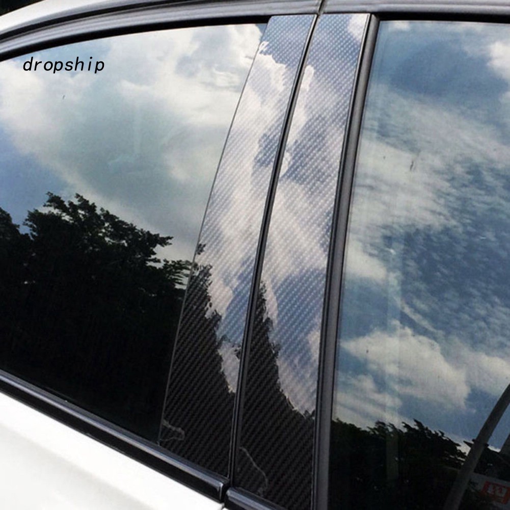Miếng Dán Cửa Xe Hơi Chống Trầy Bằng Cao Su Sợi Carbon 3X100Cm