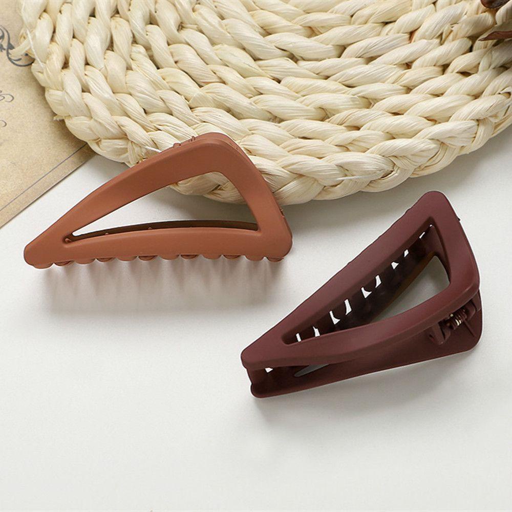 Kẹp Tóc Tam Giác Bằng Acrylic Màu Nhám Thời Trang Cho Nữ Mờ / Matte