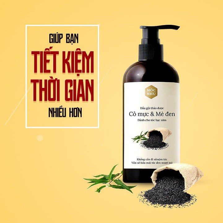 Dầu gội Cỏ Mực Mộc Nhu 300ml phủ đen mái tóc bạc | BigBuy360 - bigbuy360.vn