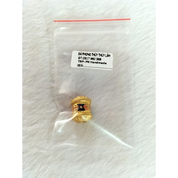 Charm Nepal nhà Phật khắc chú Ommani bình an may mắn bền màu làm vòng trầm vòng handmade