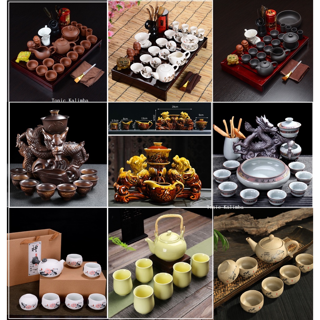 Bộ bình trà đất cao lanh và men tráng sứ Hinoki - Quà khai trương, tân gia, tặng sếp TSA-01