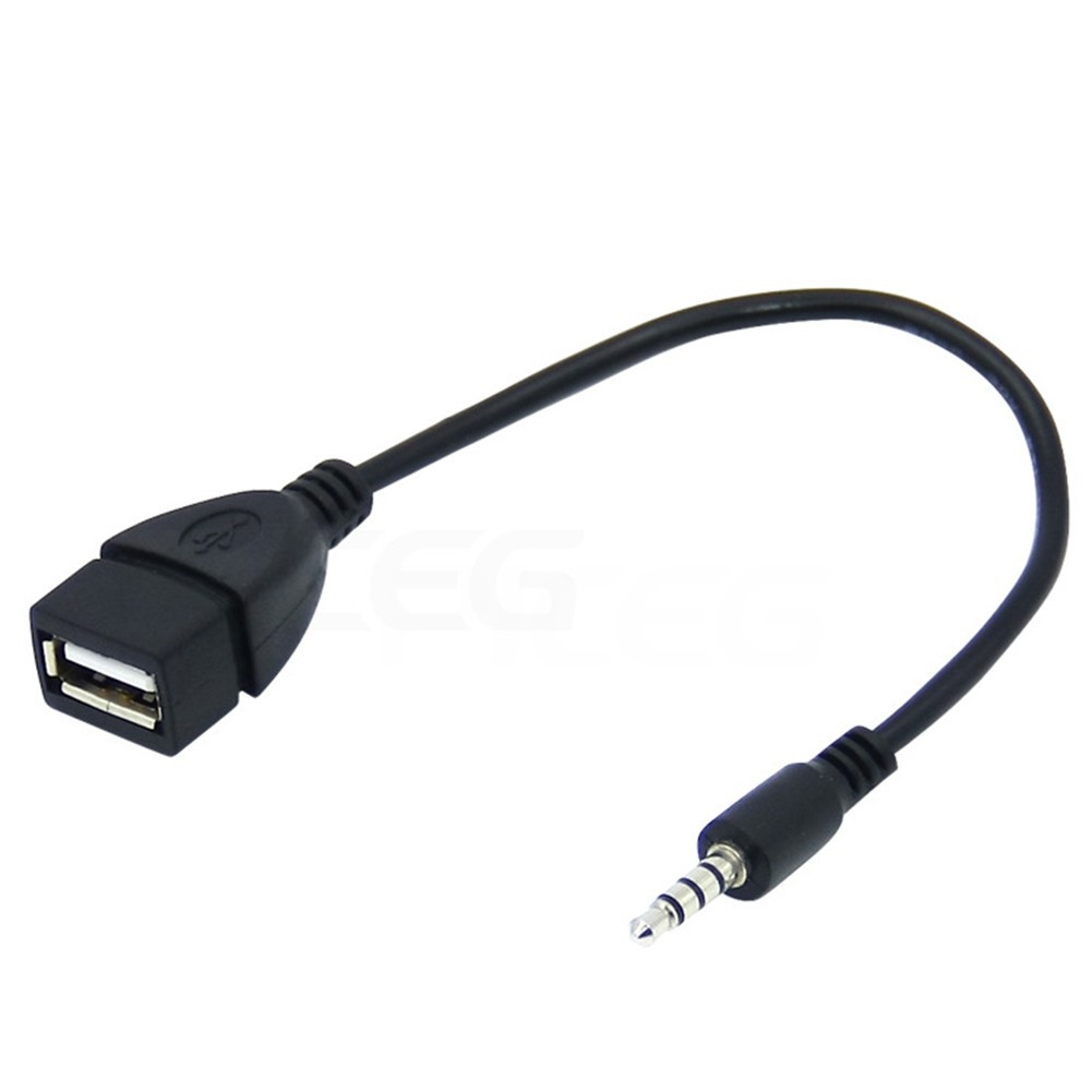 Dây cáp chuyển đổi âm thanh AUX 3.5mm đầu đực sang USB 2.0 cái