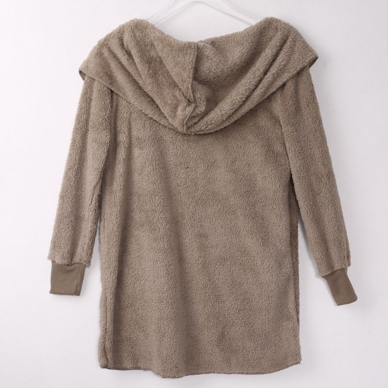 Áo khoác Cardigan tay dài màu trơn thiết kế thanh lịch cho phái nữ