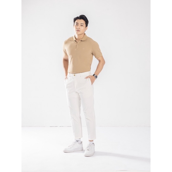 ÁO POLO THÊU LOGO CÁNH THUYỀN NÂU CAFE