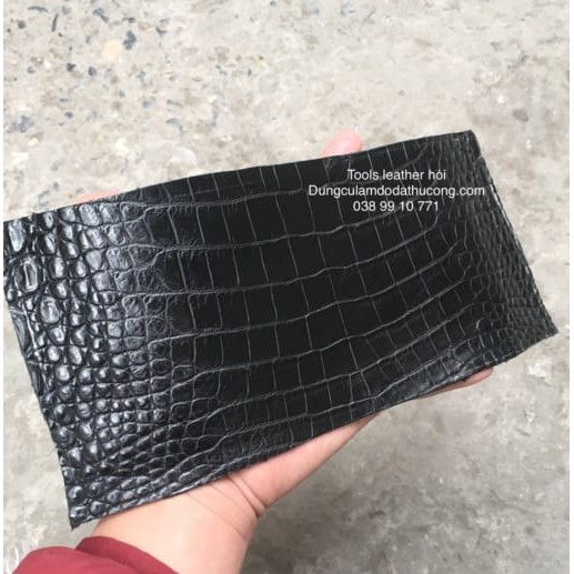 Phôi ví nam da cá sấu làm đồ da handmade