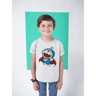 Áo thun trẻ em cotton in hình Doremon giải cứu thế giới - cao cấp