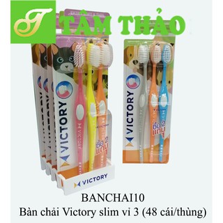 Bàn chải Thái Lan Victory slim vỉ 3 (48 cái/thùng) 8851938902063