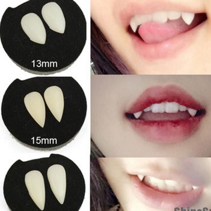 Răng nanh cao cấp 13mm 15mm 17mm kèm keo dán