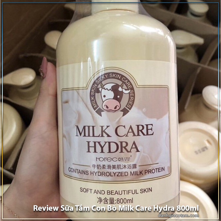 Sữa tắm trắng da con bò MILK CARE HYDRA chai 800ml