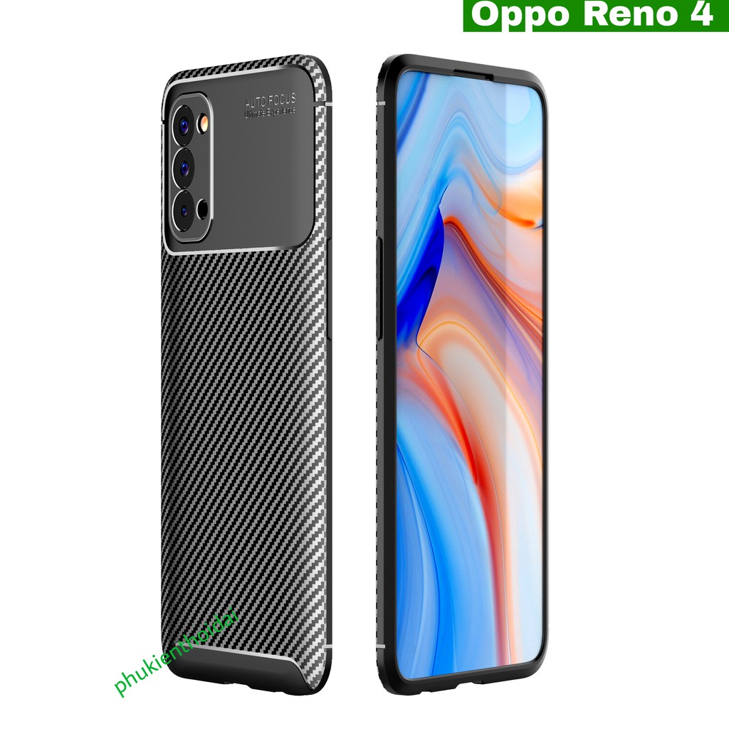 Ốp lưng Oppo Reno 4 chống sốc vân RẰN RI hiệu Auto Focus cao cấp