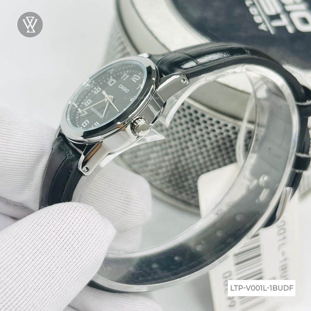 Đồng Hồ Quartz Nữ Casio WATCHSTORE LTP-V001L-1BUDF Thiết Kế Mặt Tròn Kính Khoáng 25mm, Dây Da, Vỏ Thép Không Gỉ Bền Bỉ