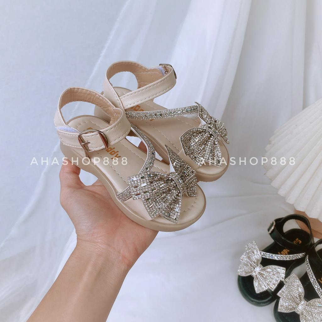Dép Sandal Nơ Đá Sáng Lấp Lánh Bé Gái 2-15 Tuổi K061