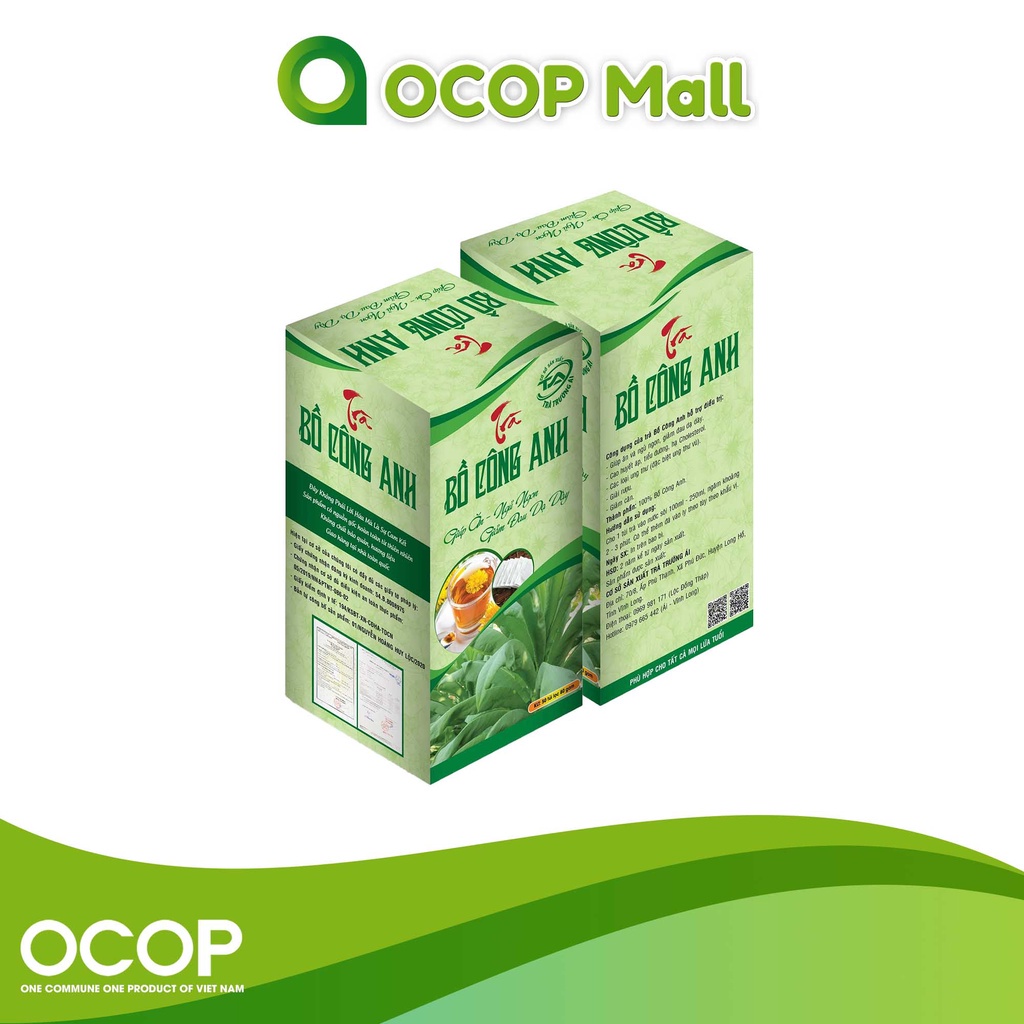 Trà bồ công anh Trường Ái - Sản phẩm ocop - Hộp 80G 50 túi lọc - Ăn ngon, ngủ ngon, giảm đau dạ dày