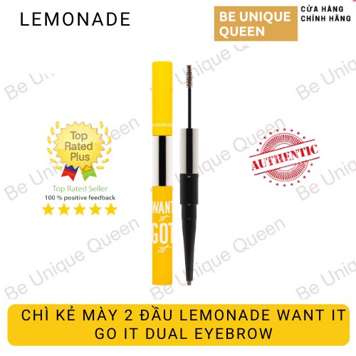 [ĐỦ 3 MÀU] CHÌ KẺ MÀY 2 ĐẦU LEMONADE WANT IT GO IT DUAL EYEBROW