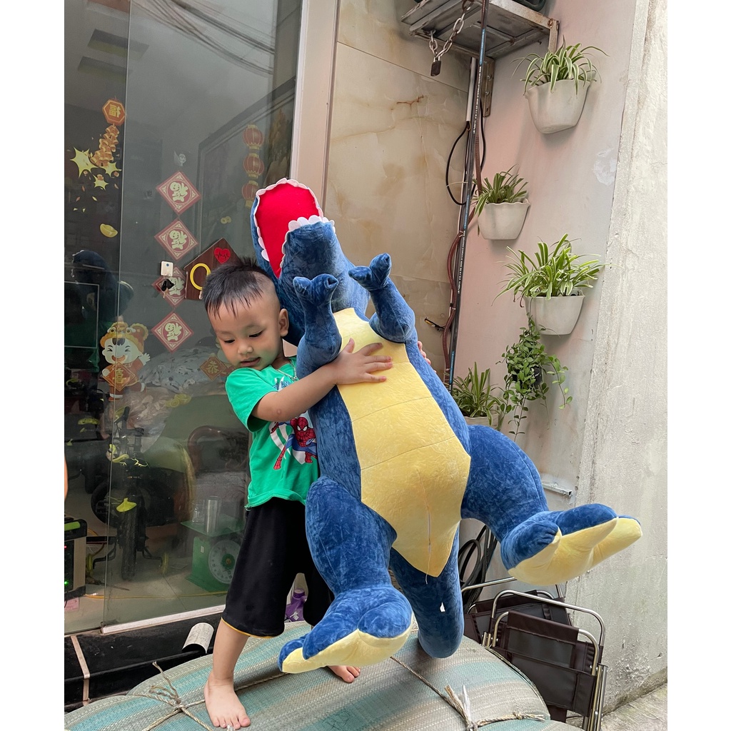 Gấu bông hình khủnh long làm quà tặng cho bé siêu đáng yêu , Gối ôm khủng long cho bé nhiều kích thước mẫu mẫu mới 2023