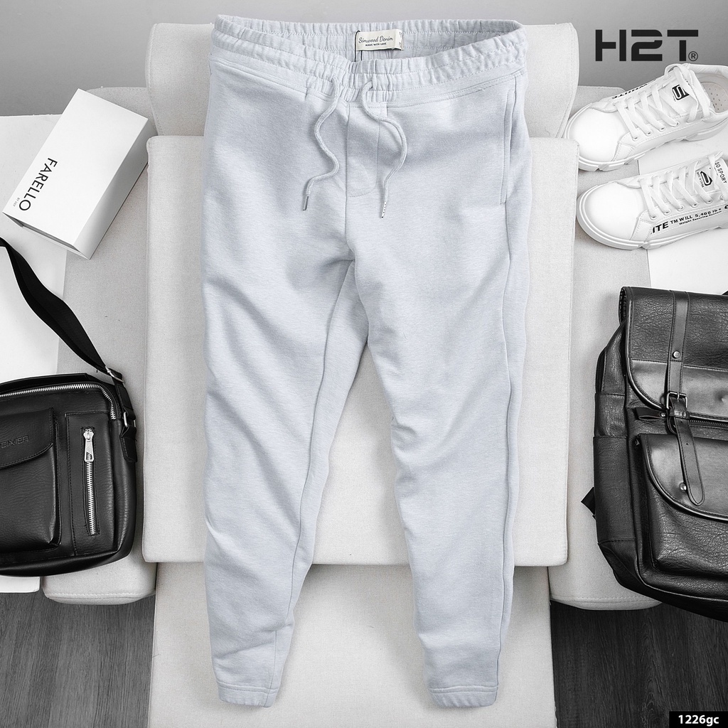 Quần Nỉ Nam H2T Form Dáng Basic Chất Vải Thoải Mái, Mềm Mịn Thiết Kế Cạp Chun Có Dây Rút 1226