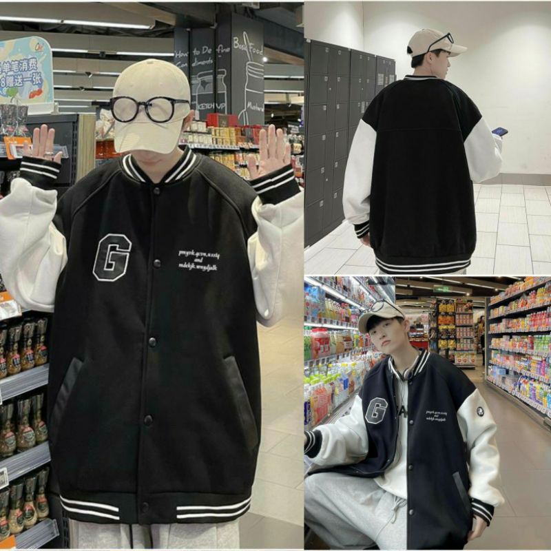 Áo khoác Bomber/Varsity Logo G Unisex Form Rộng Phong Cách Ulzzang - Sayhey Clothing