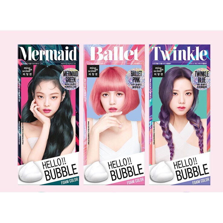 [Phiên Bản Giới Hạn] Thuốc Nhuộm Tóc Hello Bubble Foam Mise En Scene BlackPink