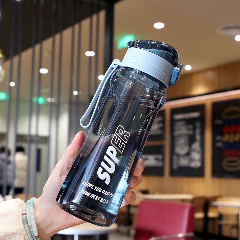 Bình nước thể thao có ống hút dung tích lớn 750ml, Bình Đựng Nước Tập Gym đi xe đạp 🍓