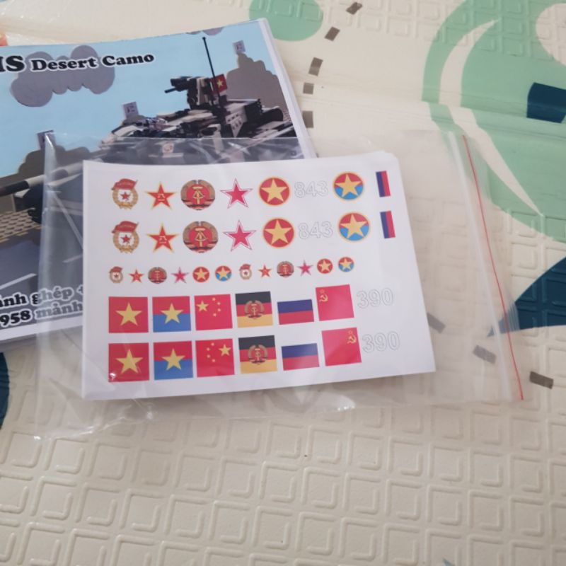 Hàng việt nam thiết kế - Mua lẻ rẻ hơn tại kuken_shop - No.000048 - lego tank T90MS Camo vàng cát.