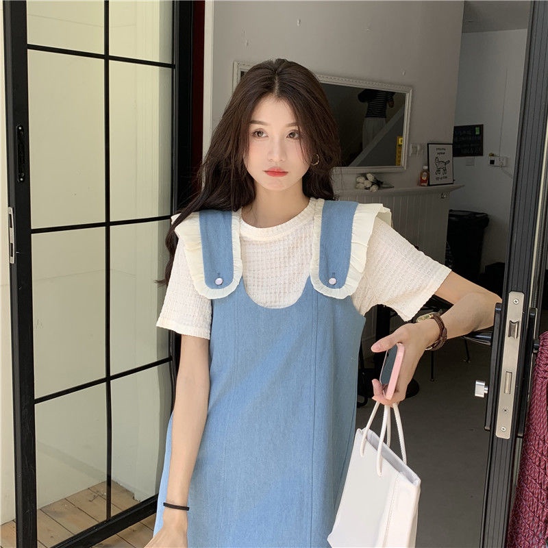 Đầm Yếm denim Phong Cách Hàn Quốc Thời Trang Cho Nữ