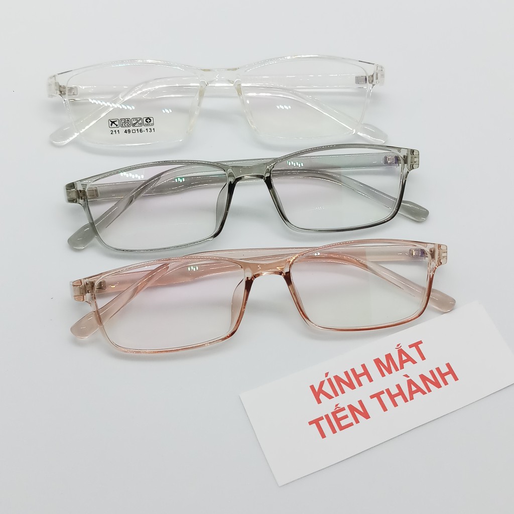 Mắt Kính Nhựa Dẻo HQ Dáng Vuông Nhỏ Hạn Chế Độ Dày Mắt Kính V211  - Kính Mắt Tiến Thành
