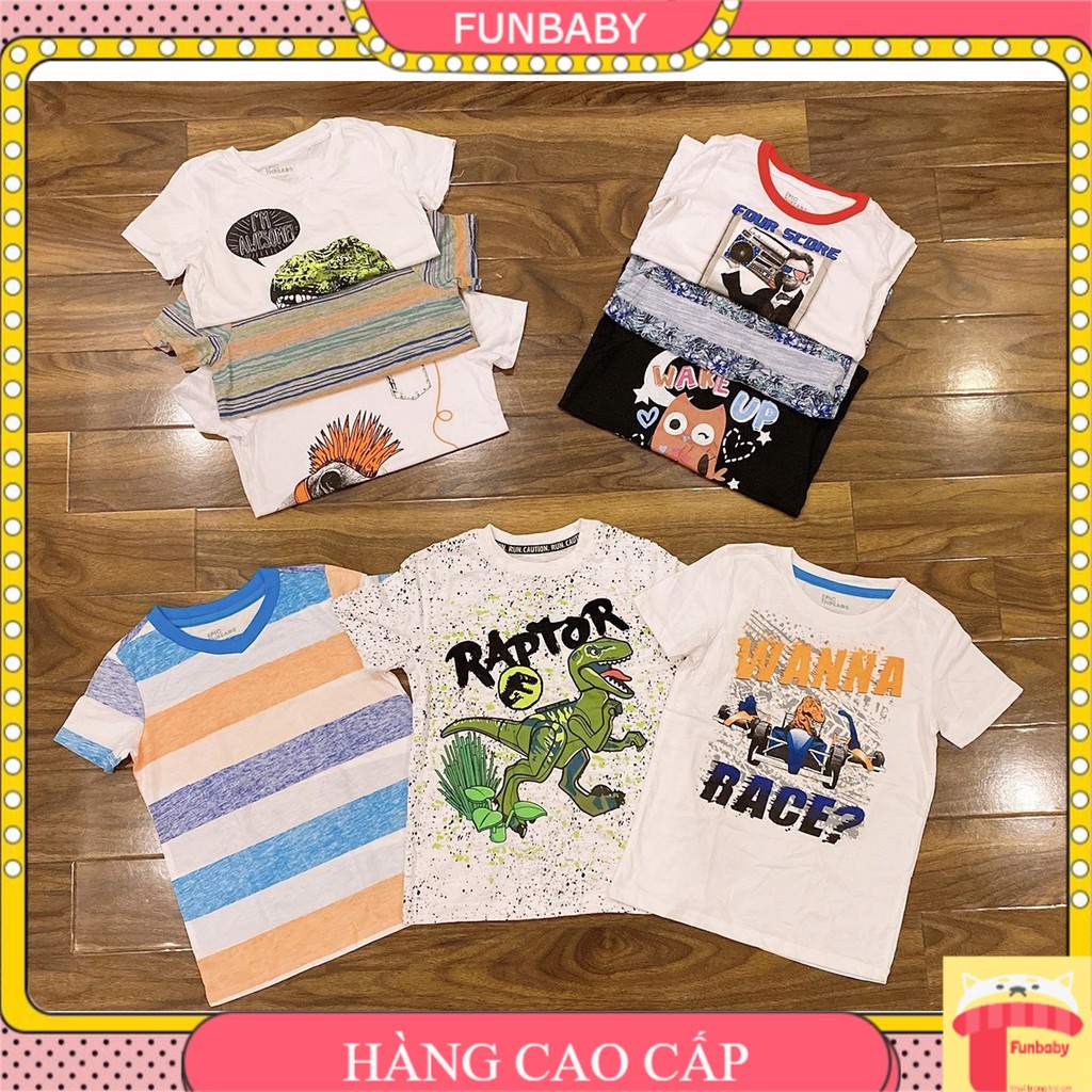 Áo phông bé trai 3-12 tuổi cộc tay hàng xuất xịn, Áo hè cho bé vải cotton nhẹ thoáng mát thấm hút mồ hôi tốt