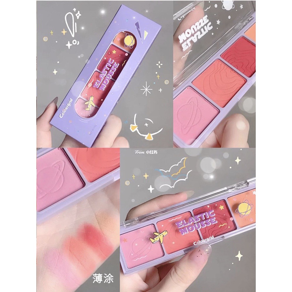 [COLOUR GRID] Bảng má 4 ô Coulour Grid Elastic Mousse (CU130) | BigBuy360 - bigbuy360.vn