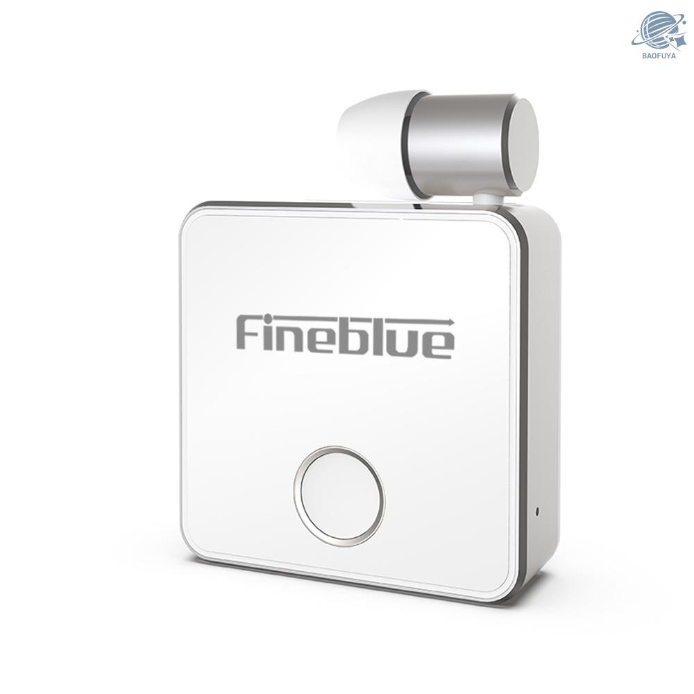 BF Fineblue F1 Bluetooth 5.0 Headphones Clip-on Wireless Headphone Cable Retractable Earphone Music Headsets Vibration Alert Hands-free with Mic Multi-point Connection