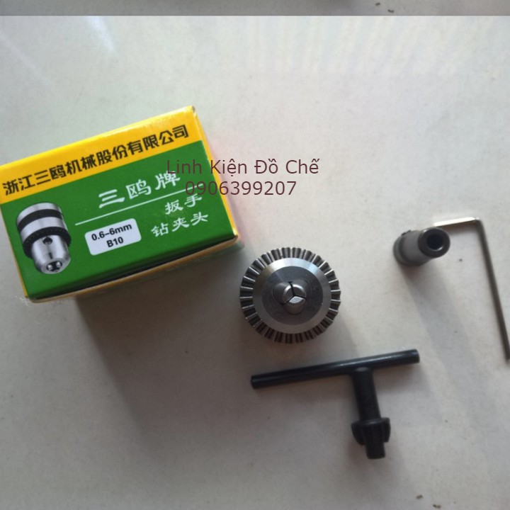 đầu khoan B10 + trục nối lỗ 5mm cho motor 775