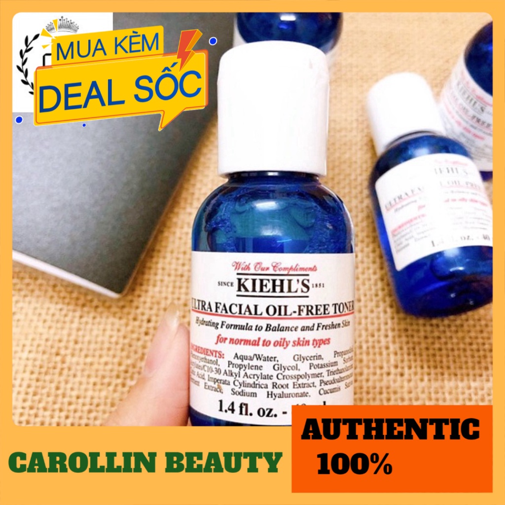 Nước hoa hồng 💖 FREESHIP 💋 Toner Ultra-Facial Oil-free Kiehl's Toner cho da dầu 40ml chính hãng [ Minisize ] CAROL | BigBuy360 - bigbuy360.vn