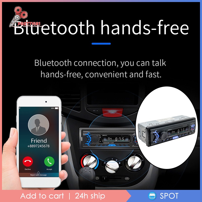 Máy Nghe Nhạc Mp3 12v Bluetooth Cổng Usb Có Điều Khiển Bằng Giọng Nói Cho Xe Hơi 1