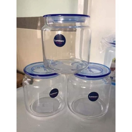 Hủ thủy tinh tròn nắp xanh LUMINAC 500ml ĐCBĐ