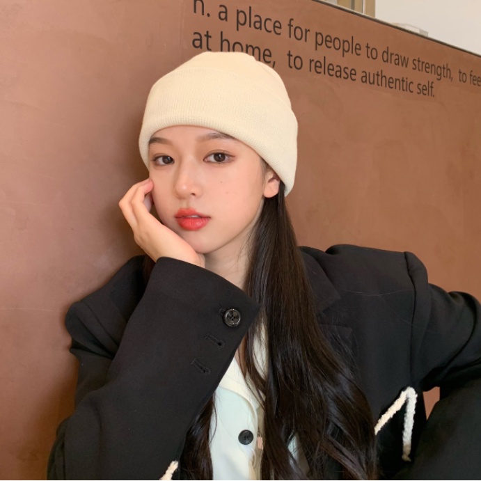 Nón dệt kim màu trơn phong cách Hàn Quốc thời trang thu đông cho nữ