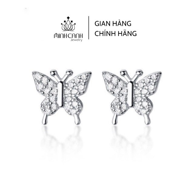 Bông Tai Hình Cánh Bướm Đính Đá Xinh Xắn - Minh Canh Jewelry