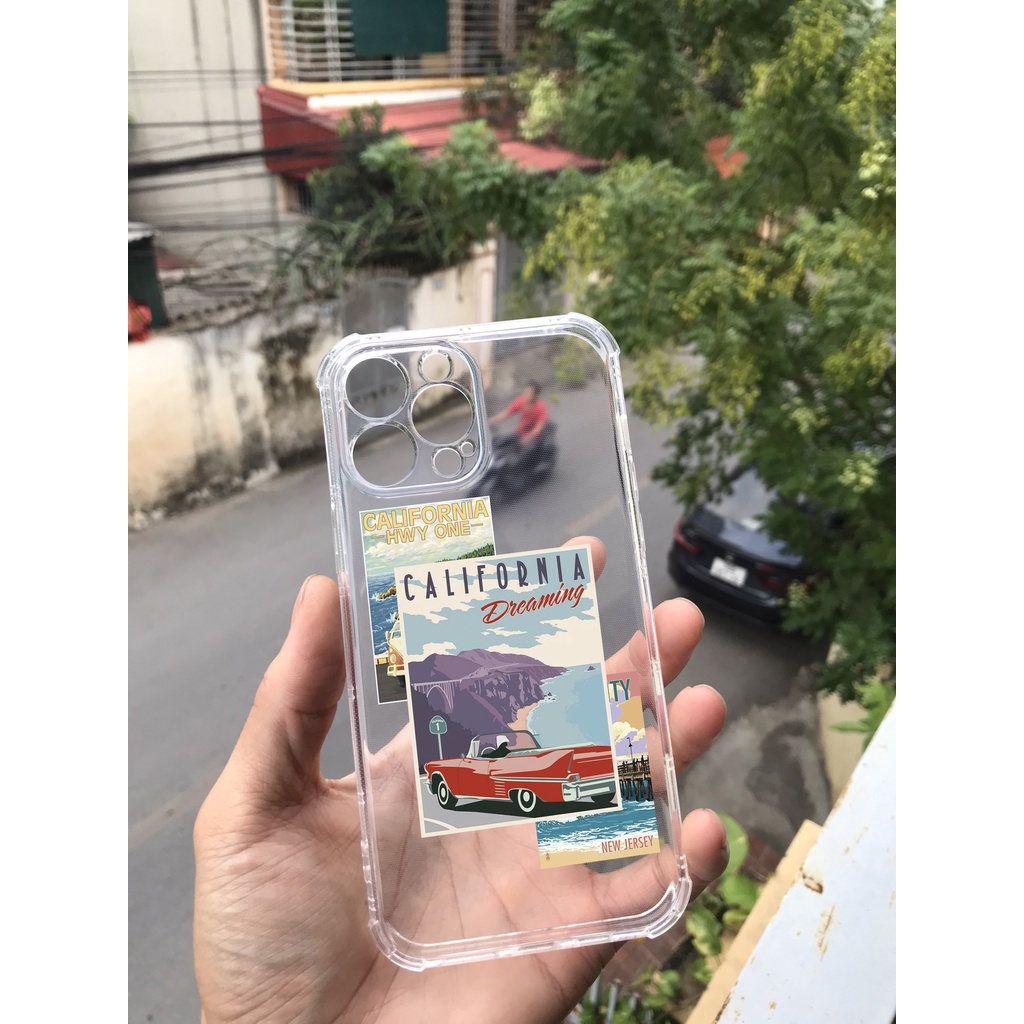 Ốp chống sốc iphone bảo vệ camera viền vuông California cho iphone 14 13 pro max 11 12 promax mini 6 6s 7 8 plus x xr xs