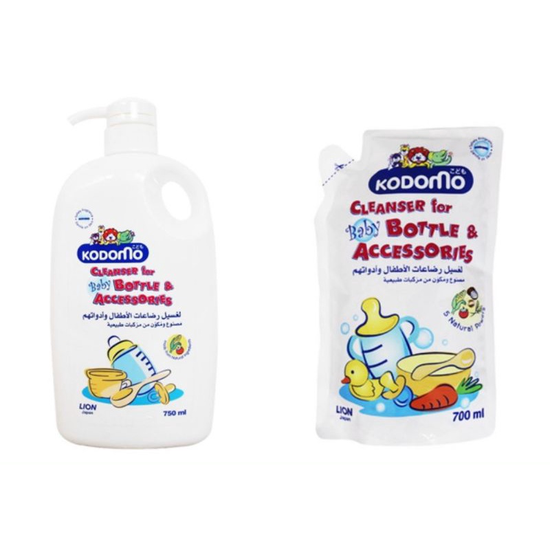 Nước rửa bình sữa kodomo 700ml dạng túi, bịch nước xúc bình sữa