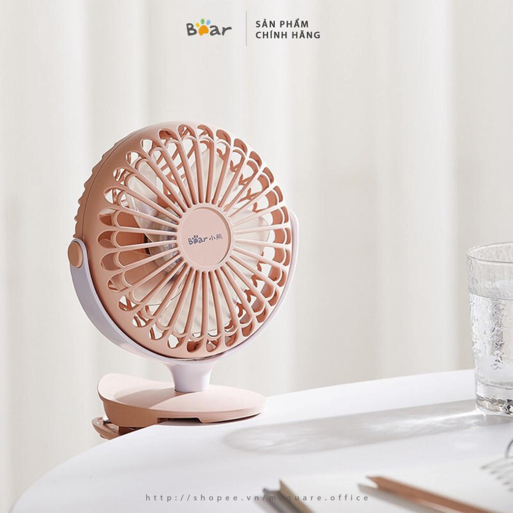 Quạt kẹp bàn mini tích điện du lịch tiện ích Bear® Chính hãng giá tốt | BigBuy360 - bigbuy360.vn